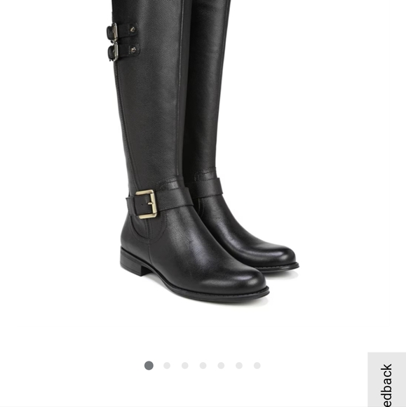 Wide Calf Black Knee High Boots - Picture 9 of 10
